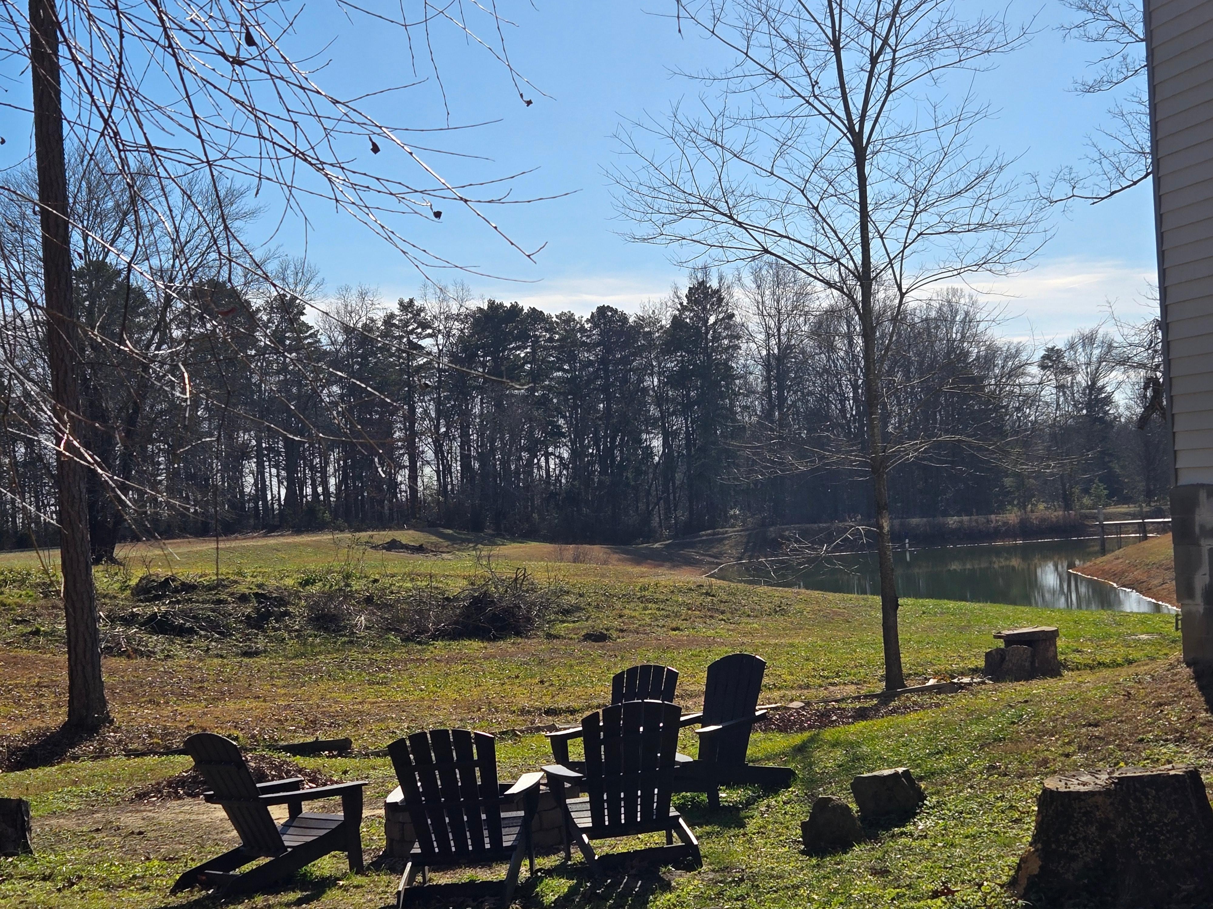 The day we left. The pond looked like glass from the reflection. We did not want to leave