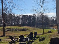 The day we left. The pond looked like glass from the reflection. We did not want to leave