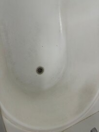 Bathtub needs a bleach scrub