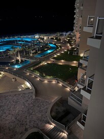 View from balcony at night