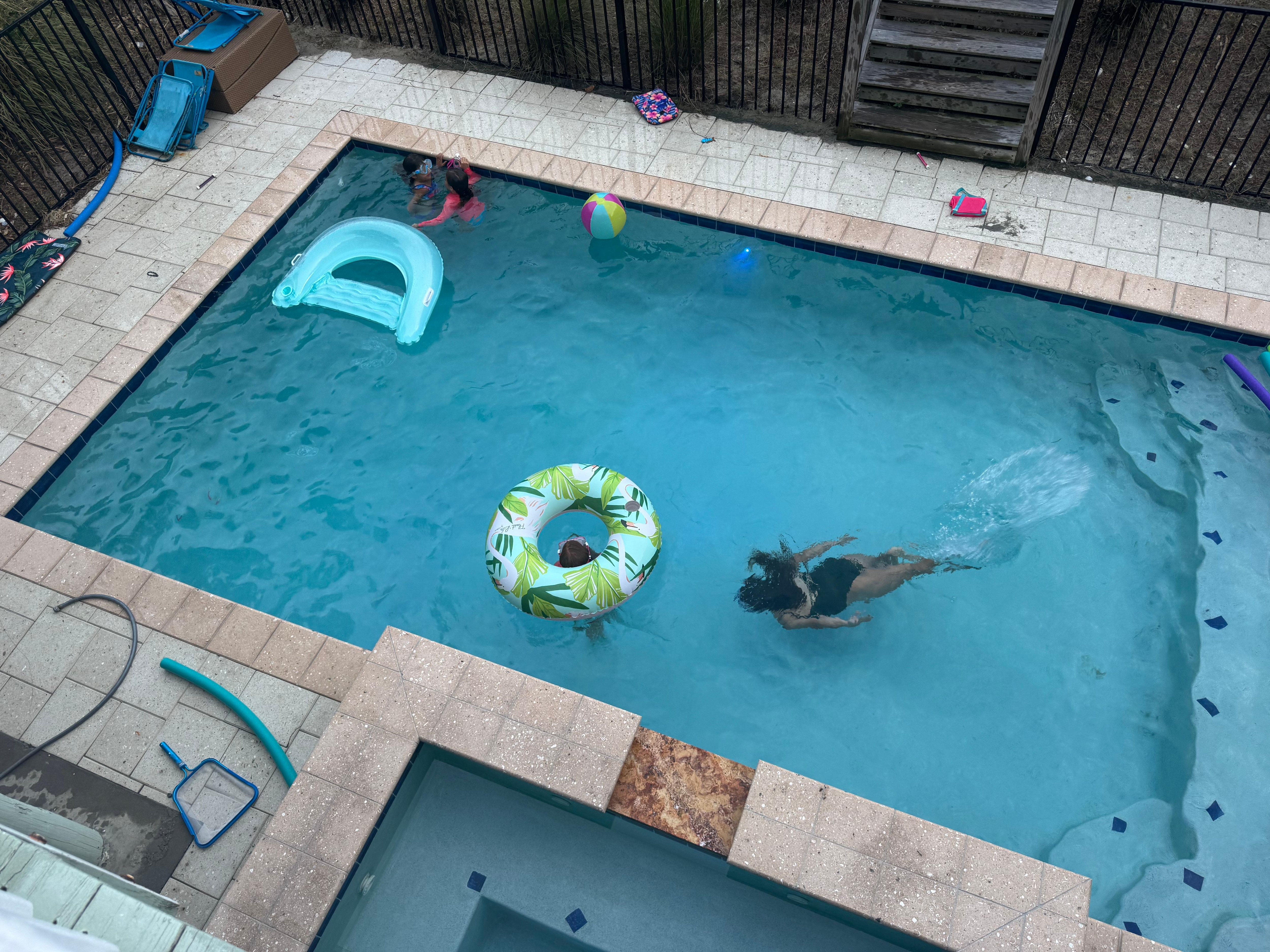 Pool view from back deck