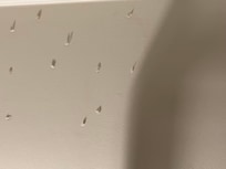 Broken bed frame in master bedroom