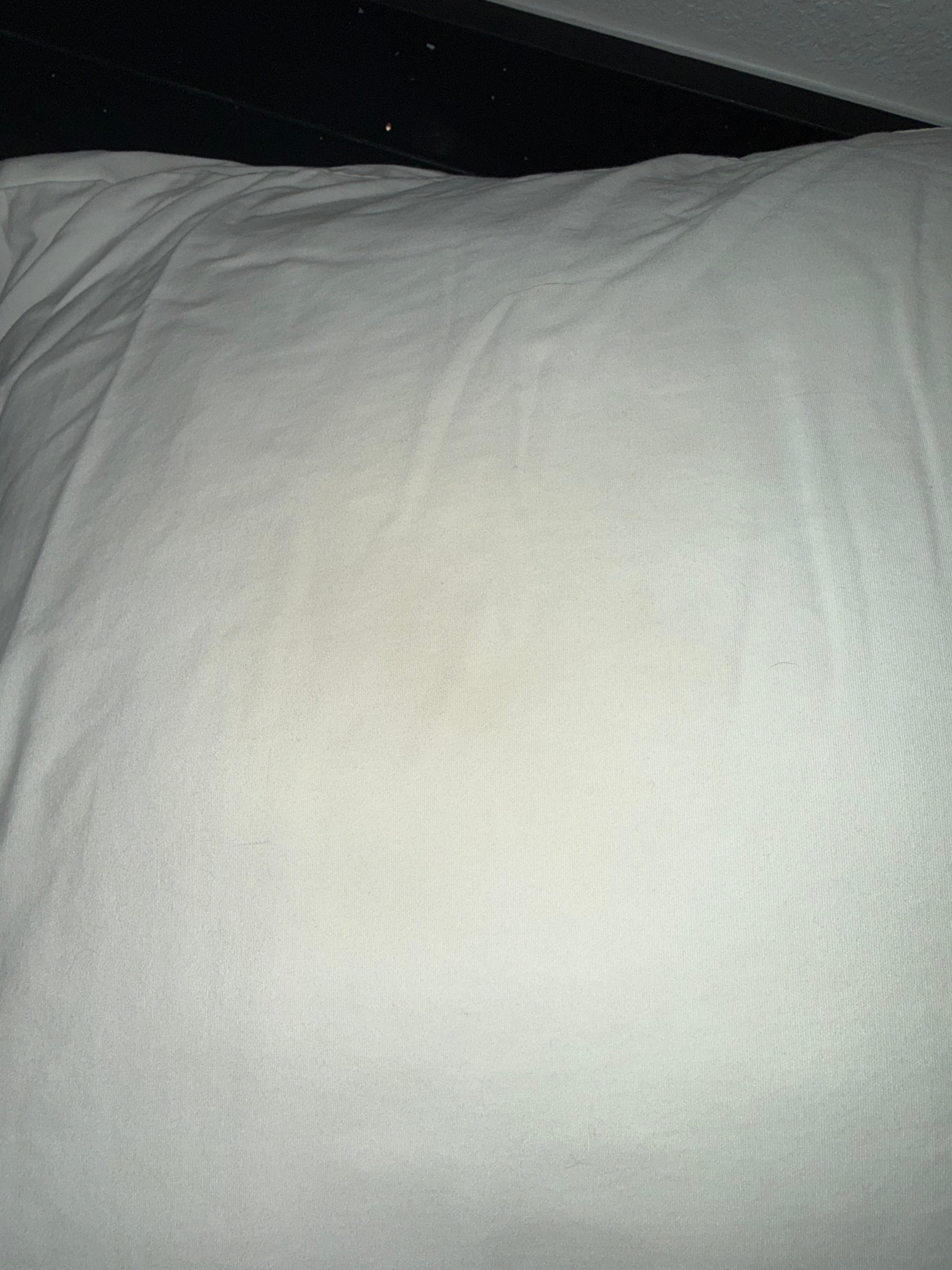 Stained pillowcase 