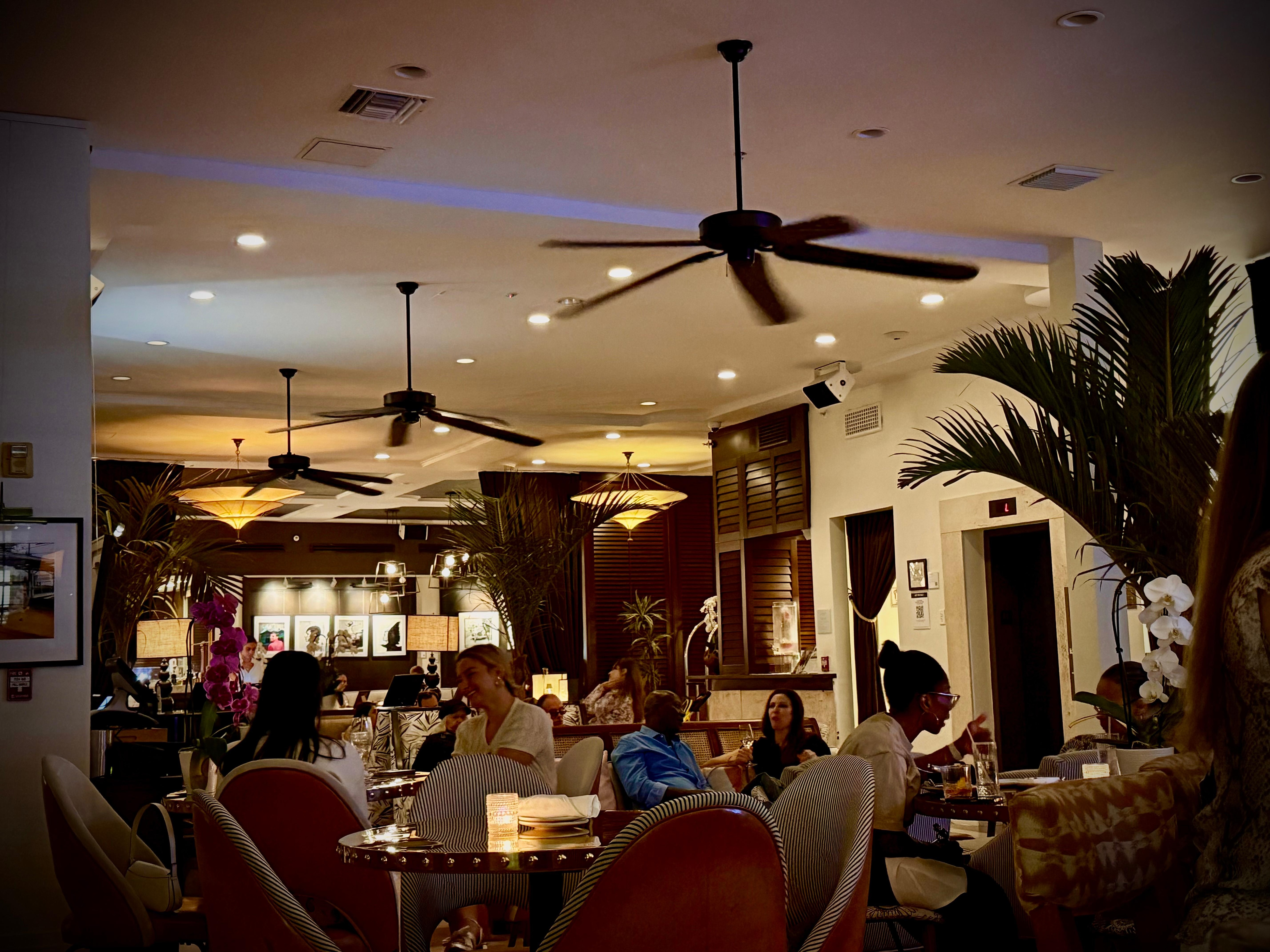 The lounge - much prettier in person! You could imagine Frank Sinatra  at the bar.