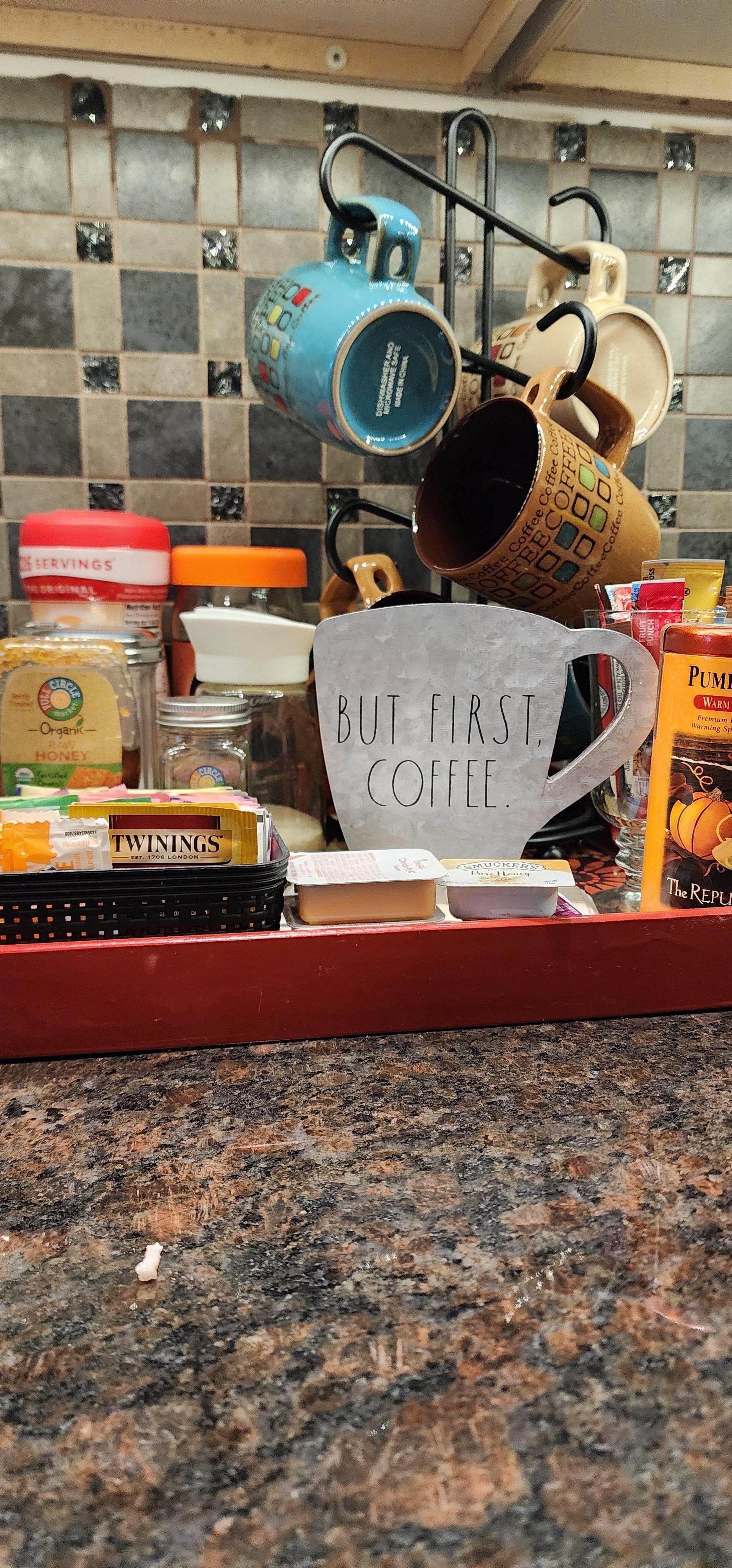 Fully equipped coffee bar with Kuerig