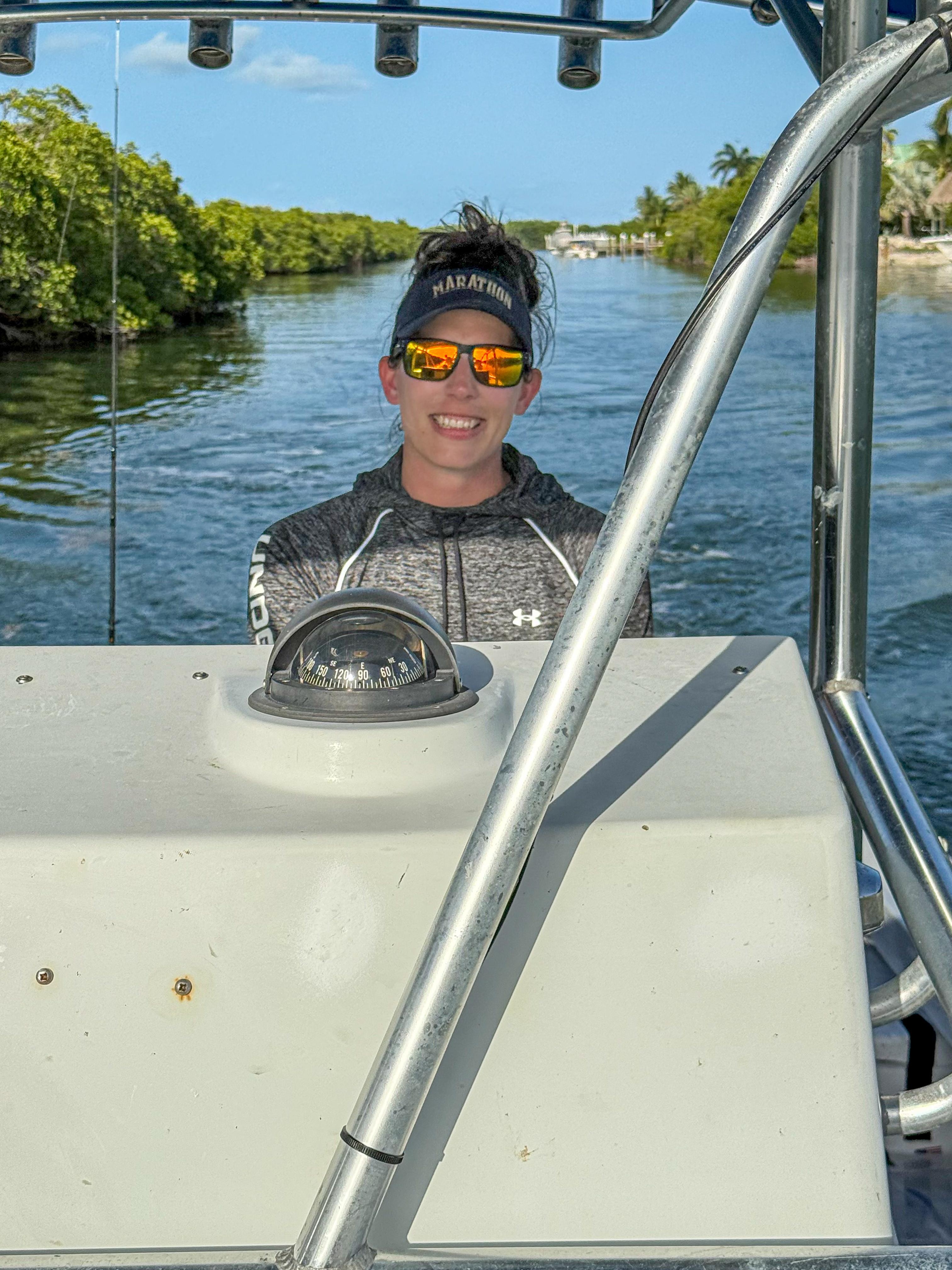 Heading through the canal. 