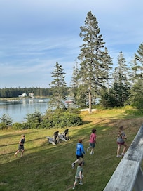 Kids enjoying the yard while we watched from the deck