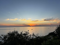 View from the backyard catching sunset.