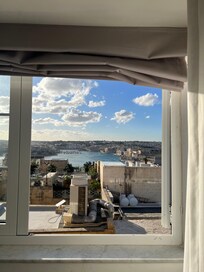 Window view of the harbour