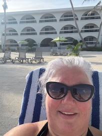 Front of the hotel from the beach.