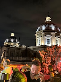 Nighttime view from rooftop