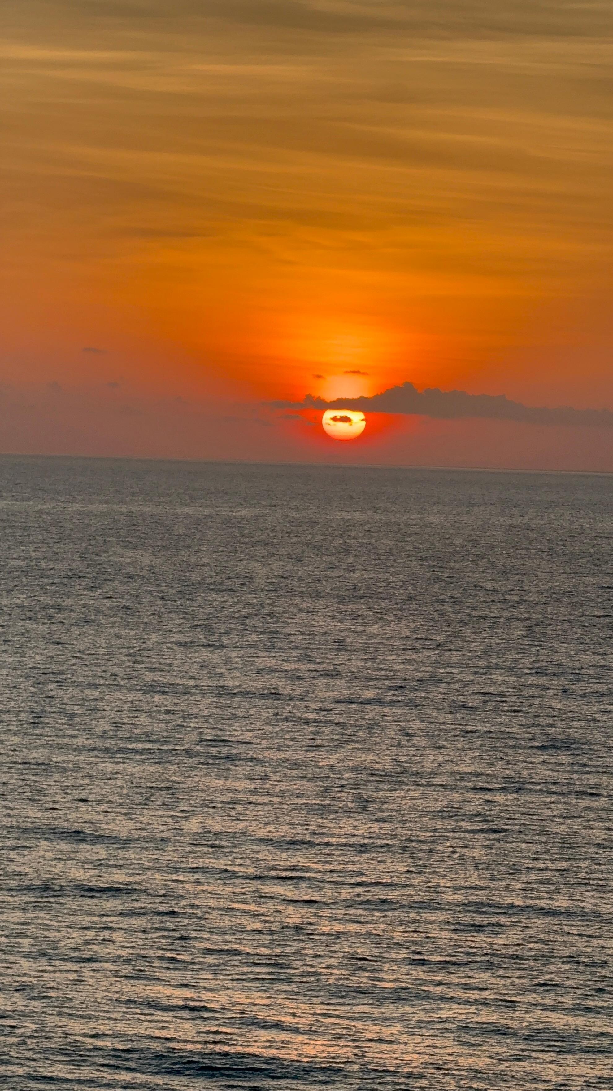 The sun rise from the room.