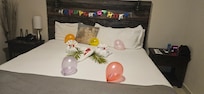 Came back to this pleasant surprise. bedroom was decorated and no cost was attached.
