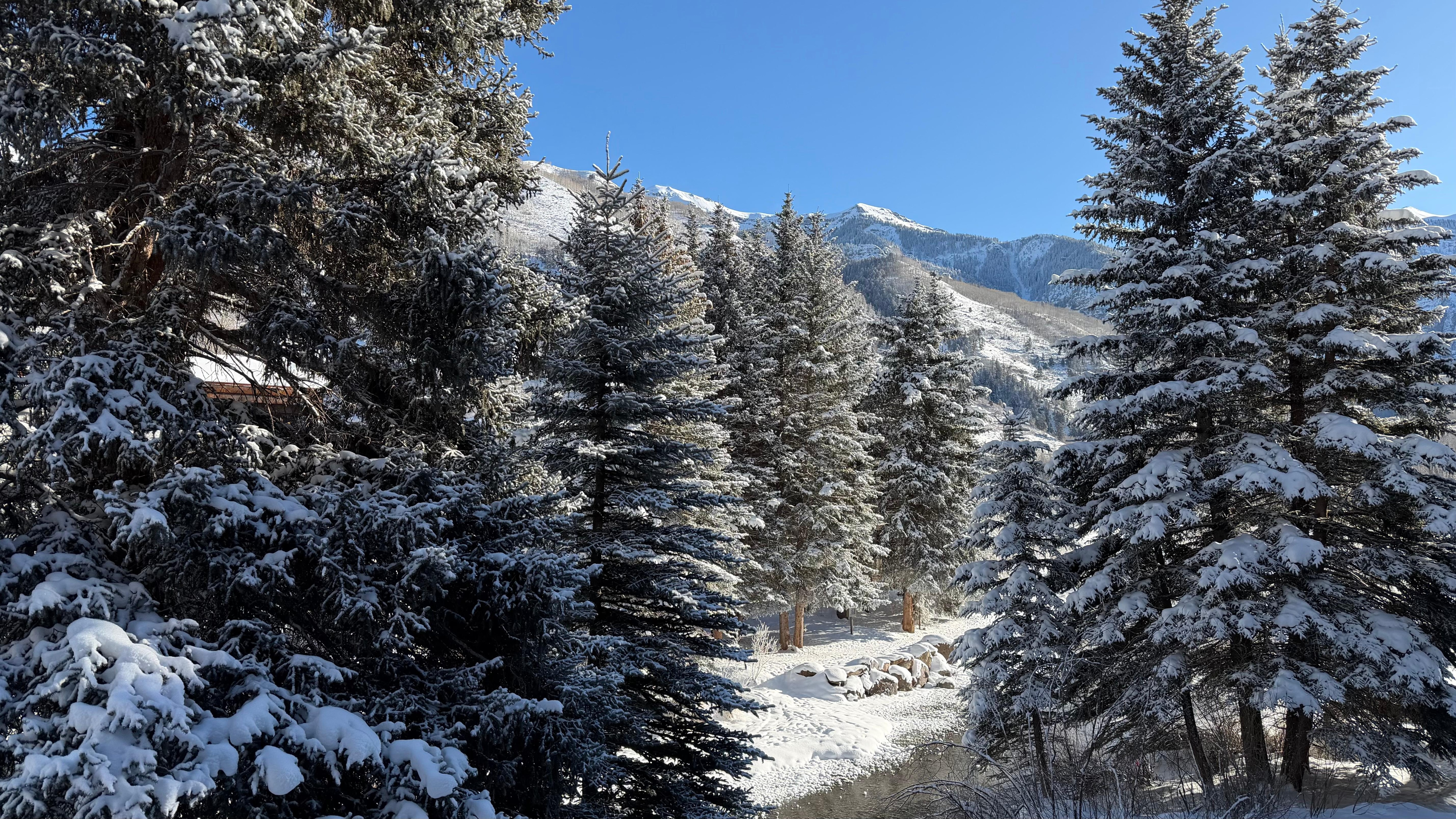 View from the balcony looking east