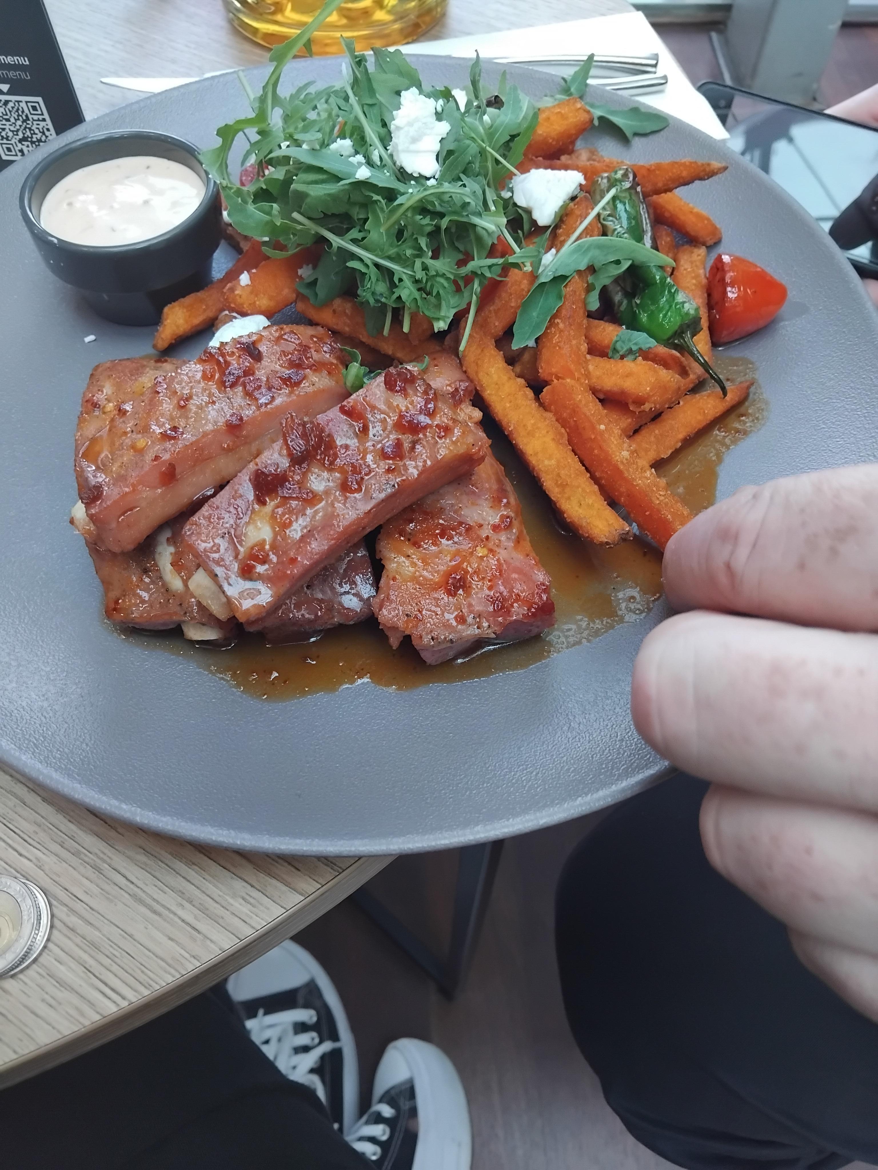 Ribs in the restaurant
