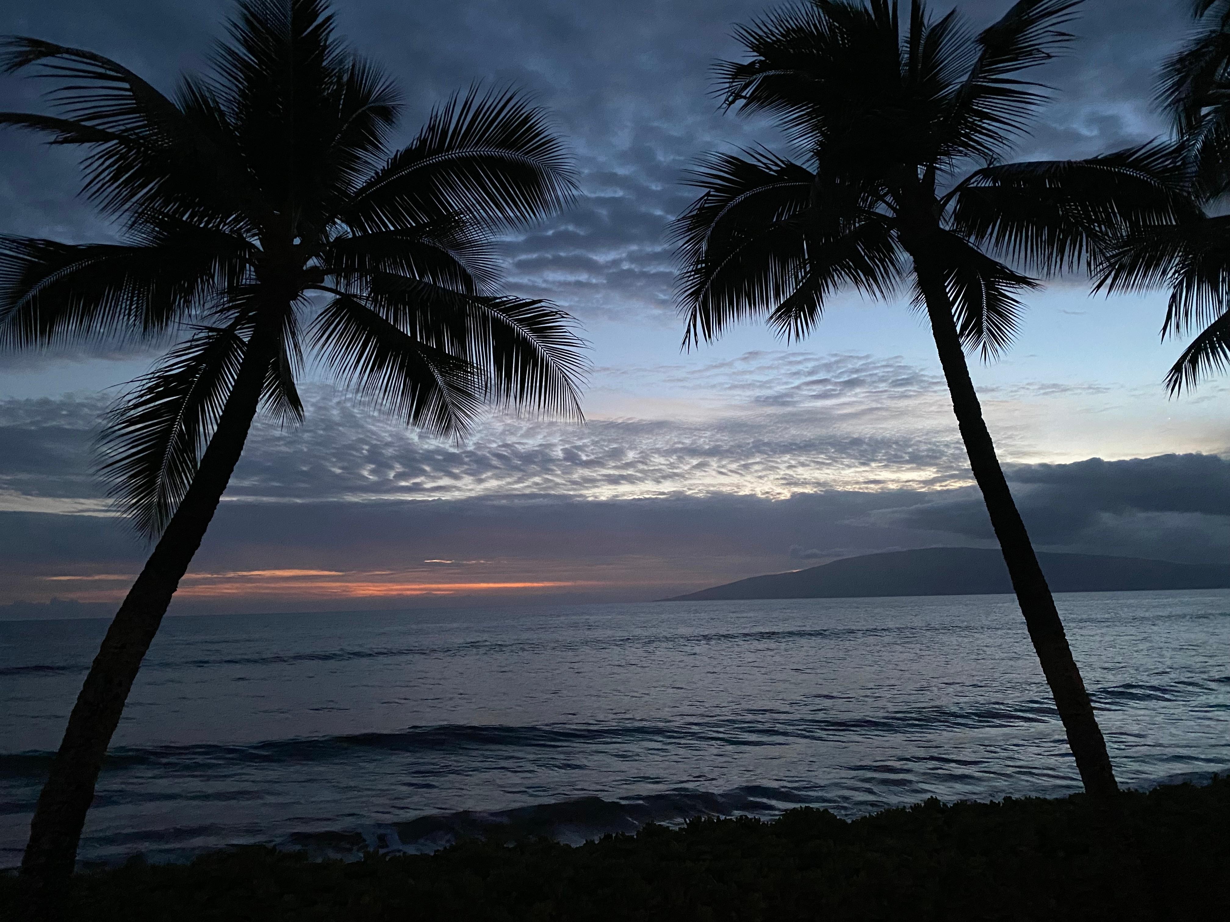The sunset view from the front of the unit.
