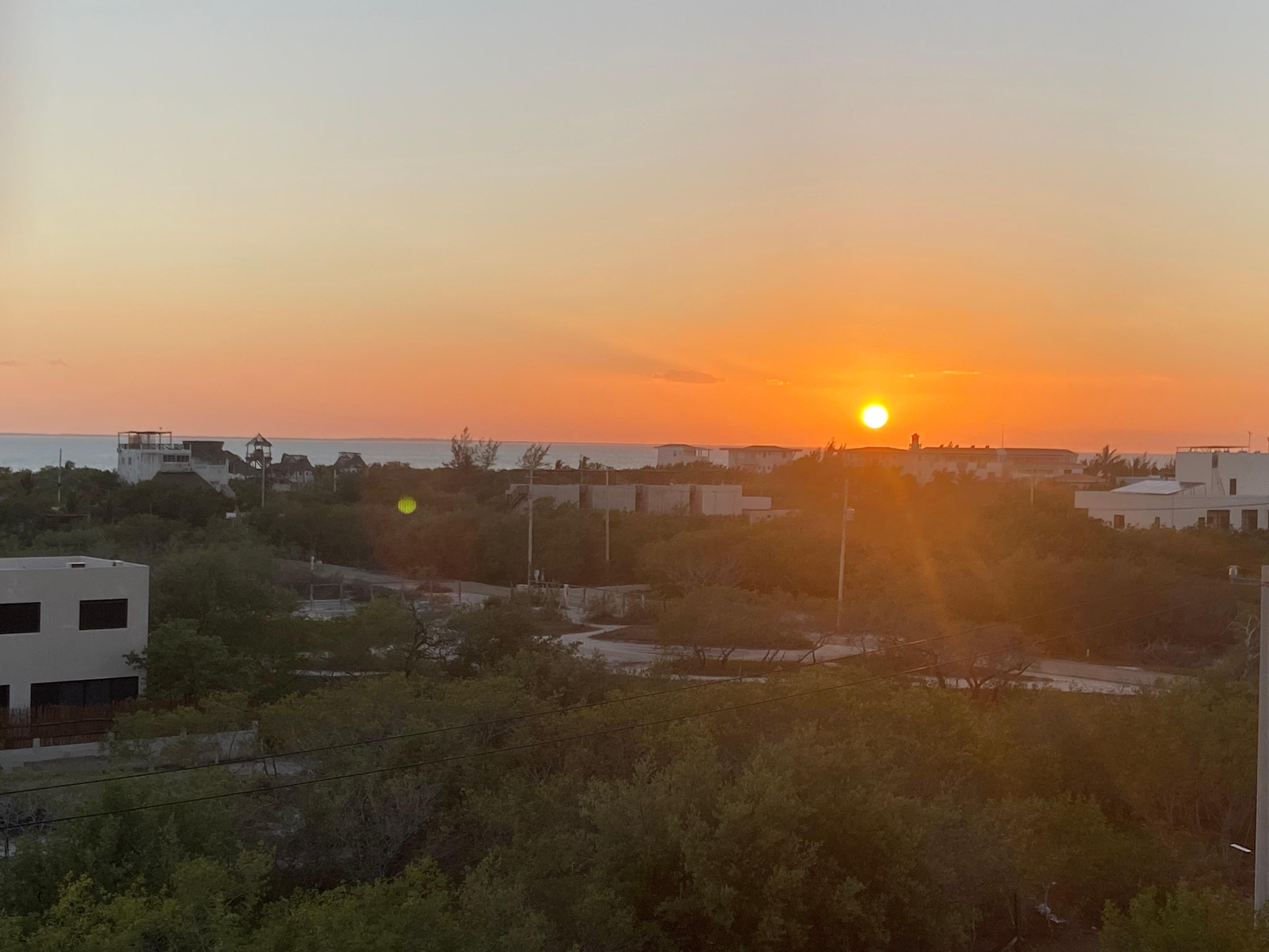 Sunset from hotel balcony 
