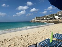 View from the beach across the street