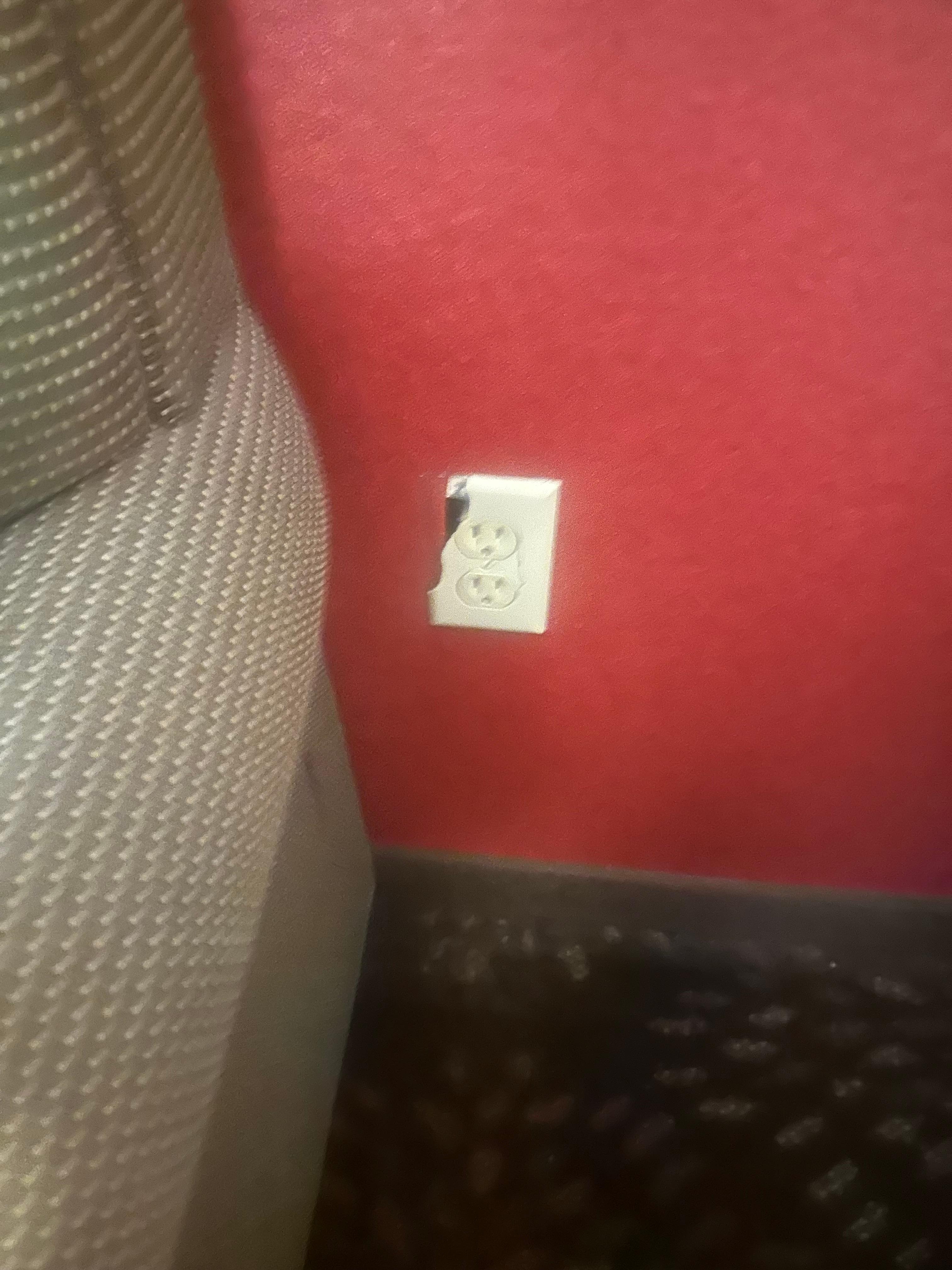 Broken electrical cover