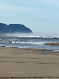 Beach in front of home
