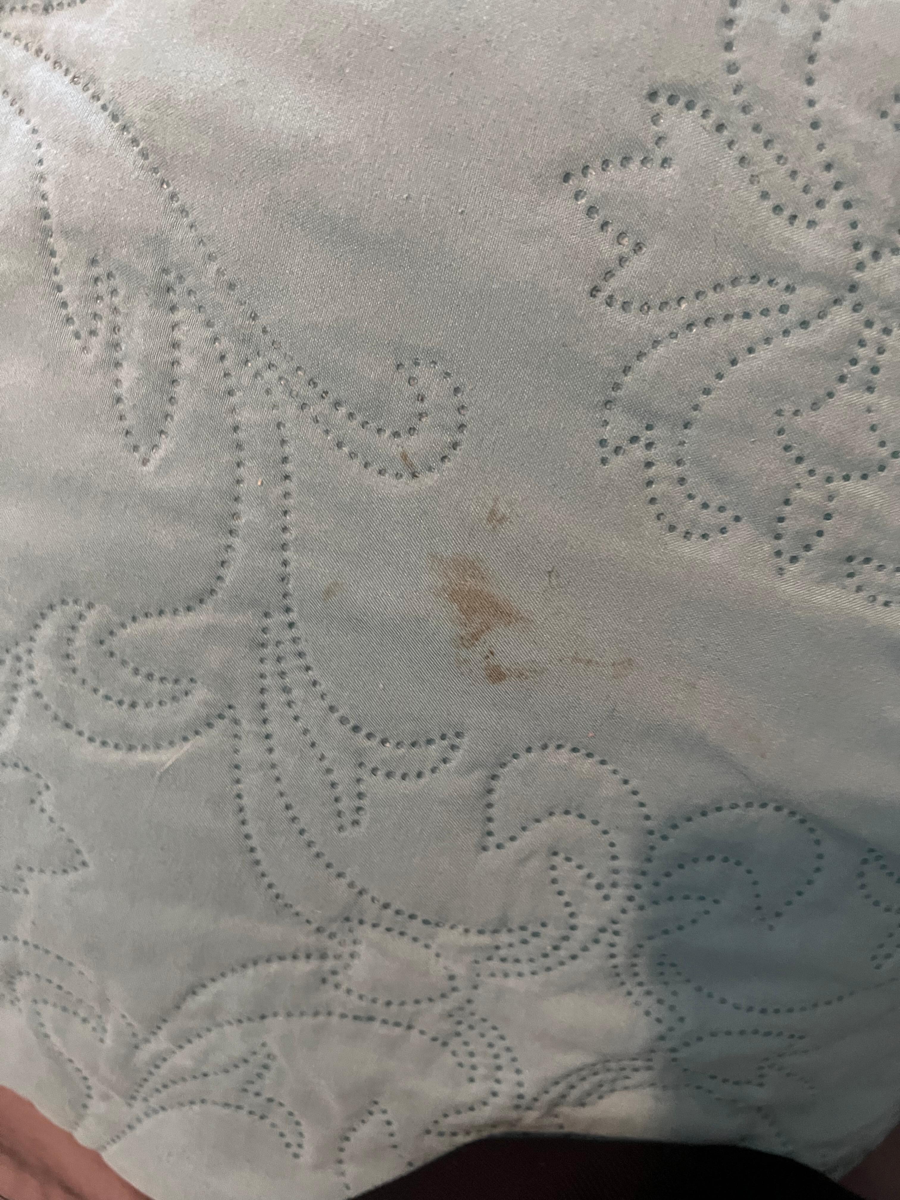 Stain on pillow