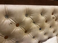 Headboard dirty and buttons fallen off