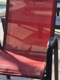 Old food on the chairs