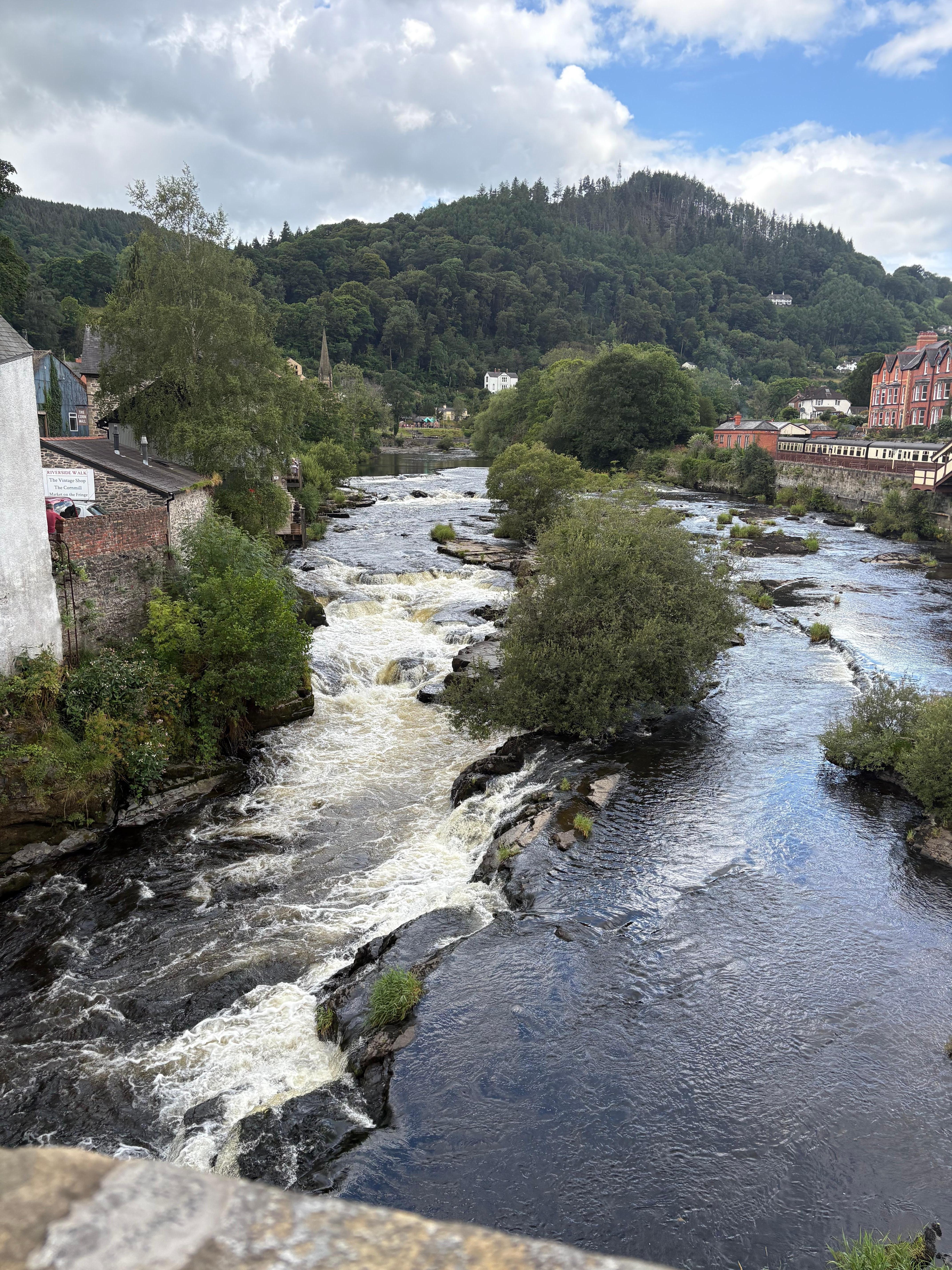 River view over the bridge 
