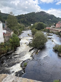 River view over the bridge