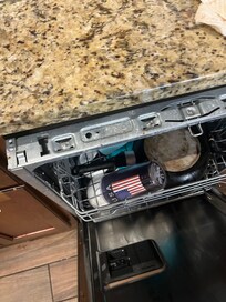 Dishwasher falling out of counter