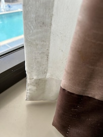 This is what our curtains looked like when we got to our room.