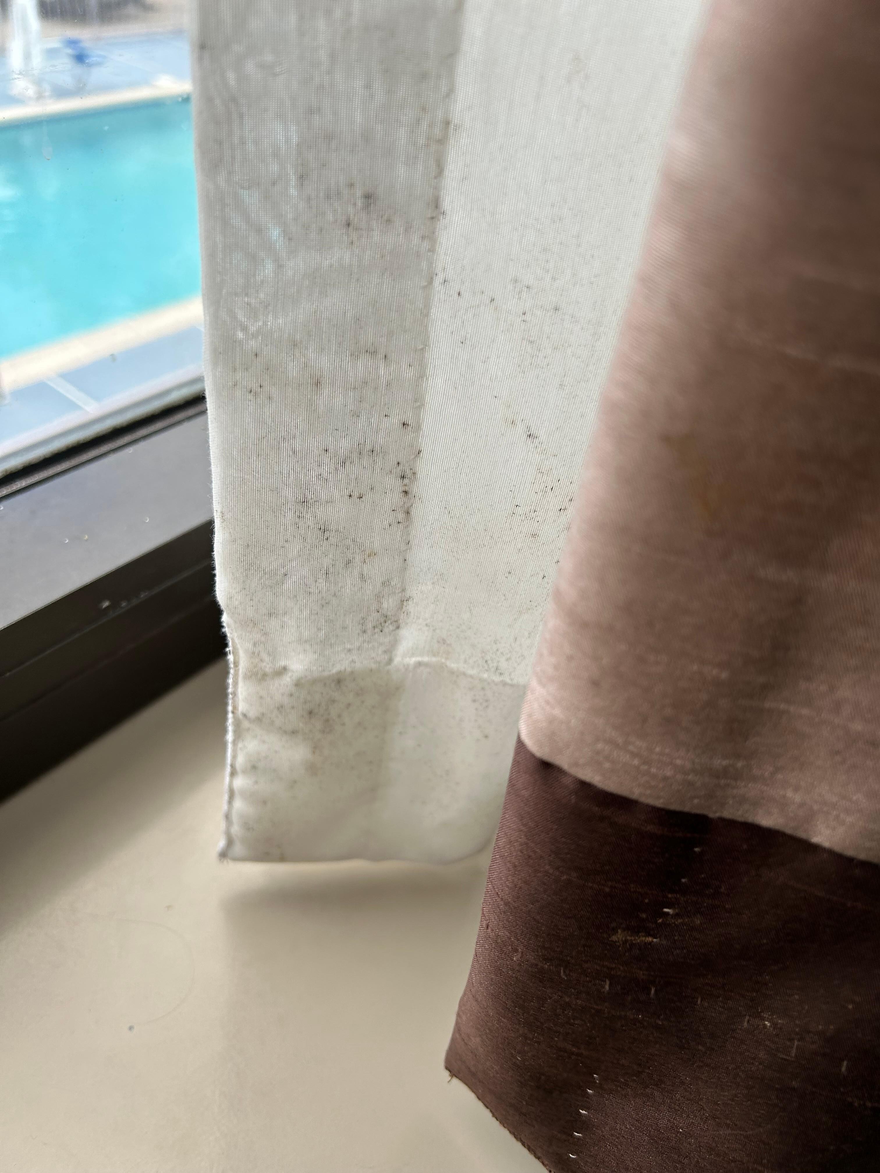 This is what our curtains looked like when we got to our room. 