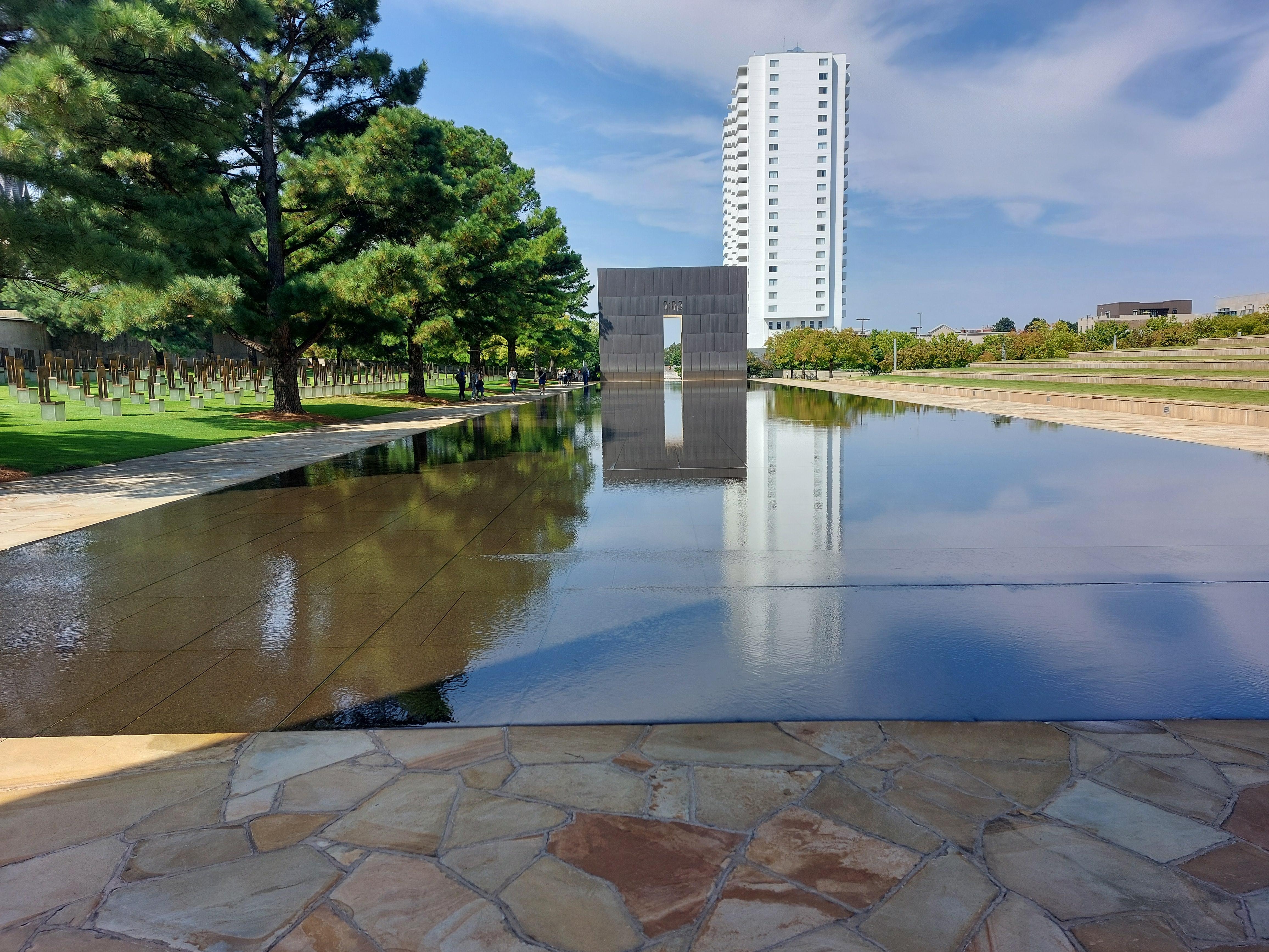 Reflection pool at OKC National Museum