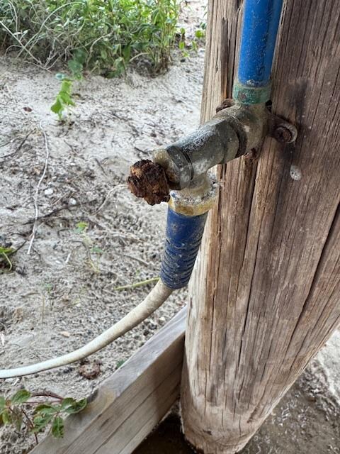 No handle on hose bib