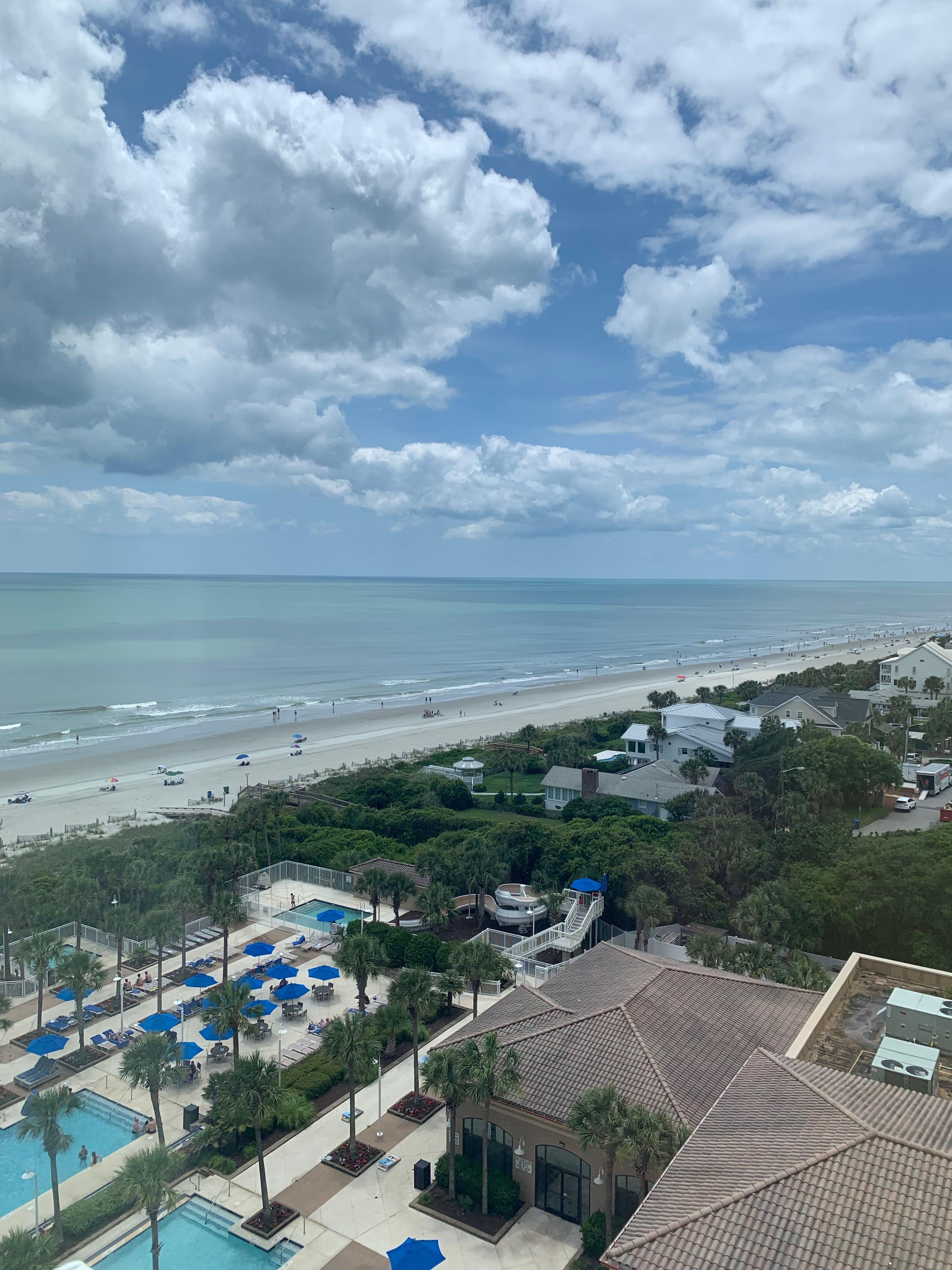 View from partial ocean view room.