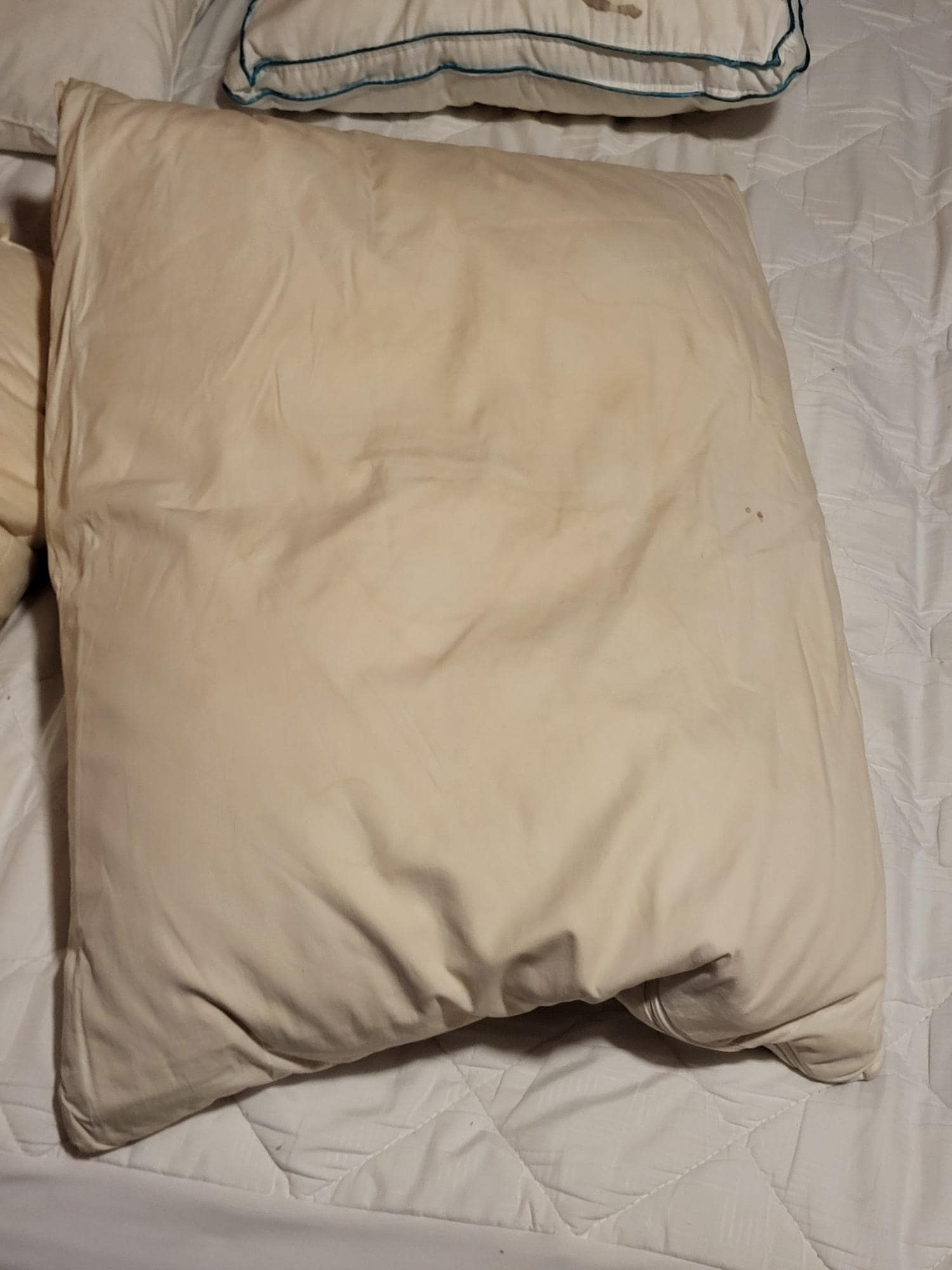 discolored pillows