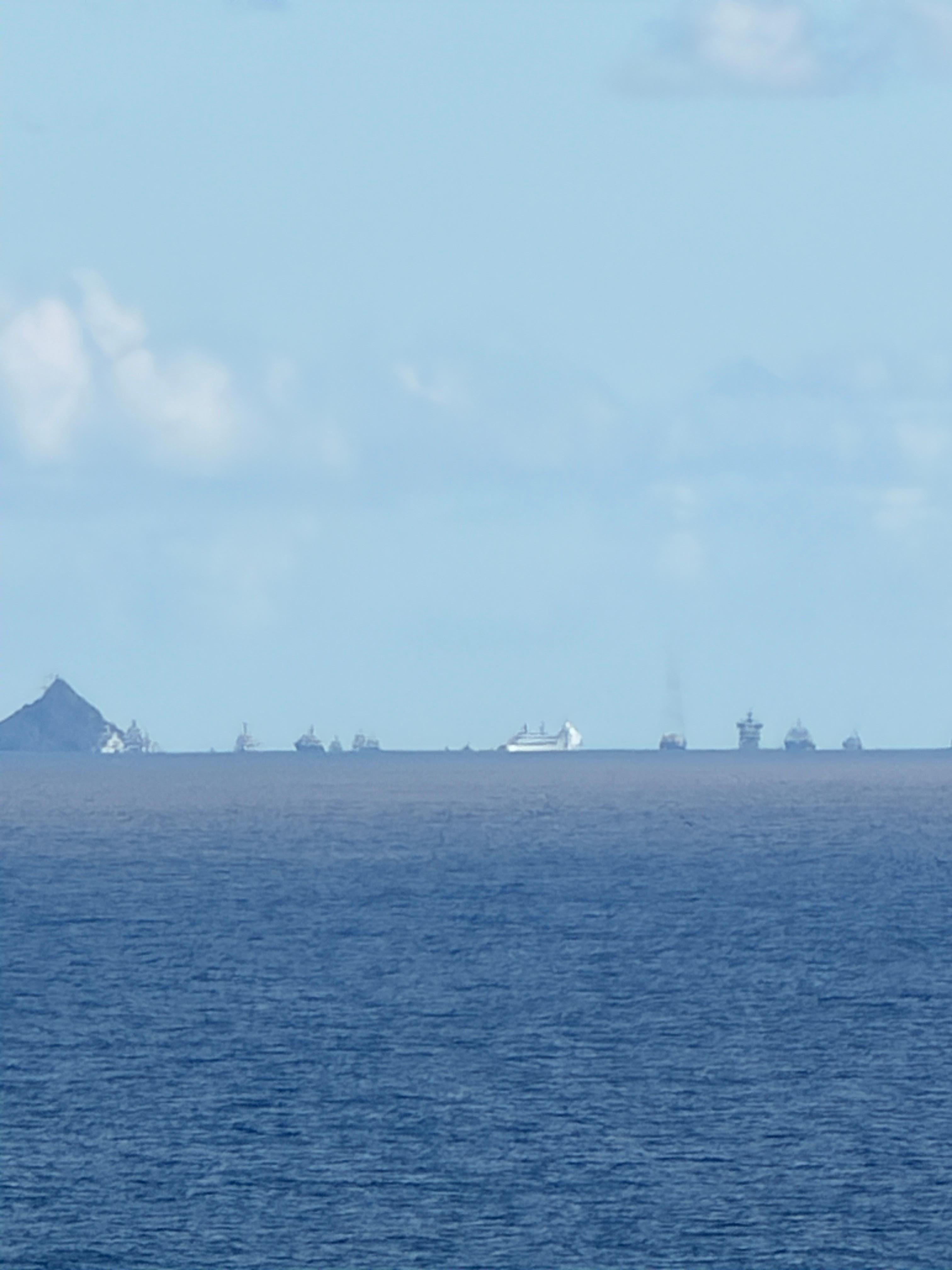 View of St. Bart’s and all of the yachts while people were on holiday!