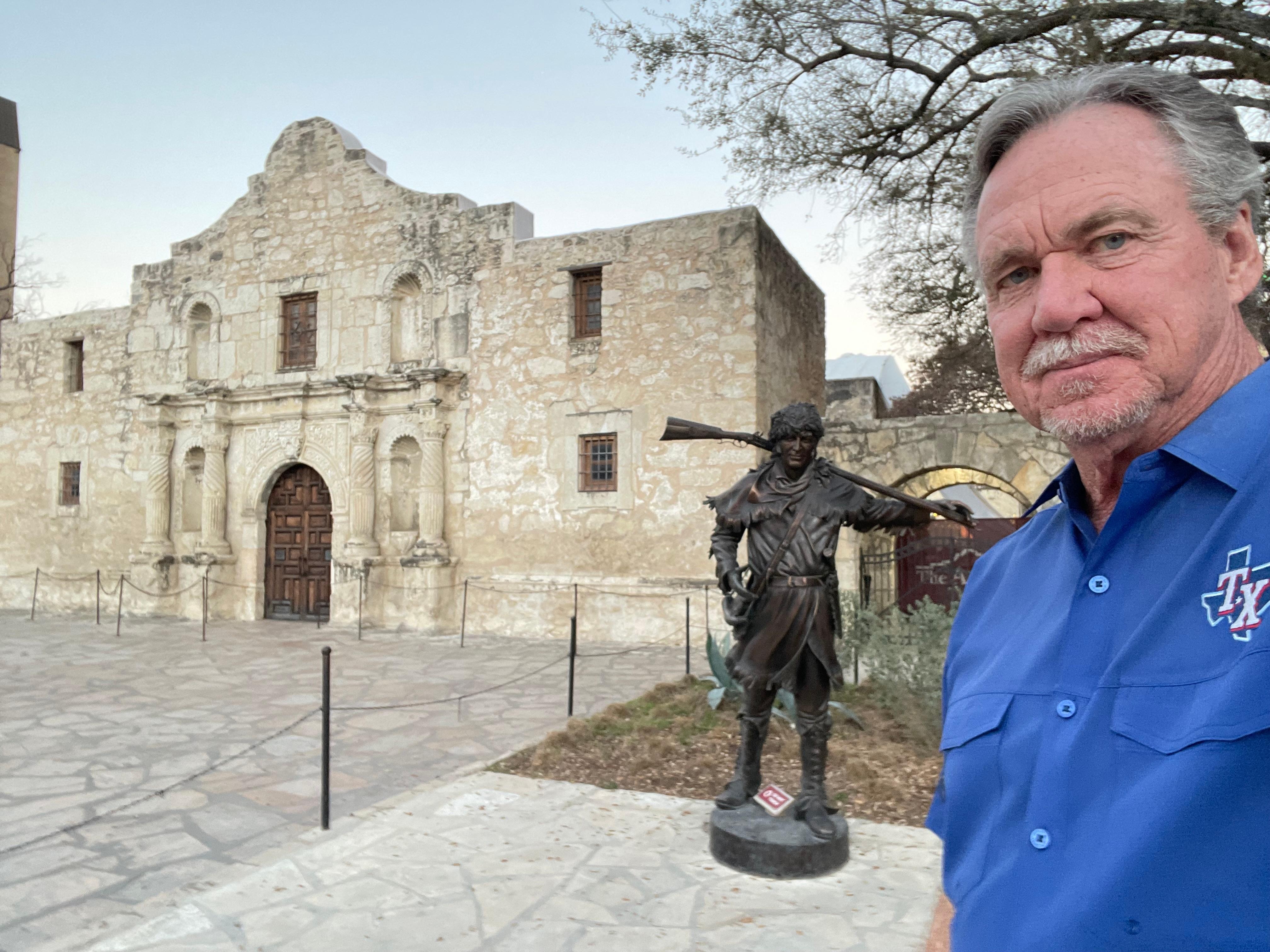 Right behind the Alamo