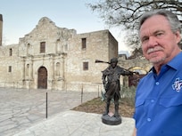 Right behind the Alamo