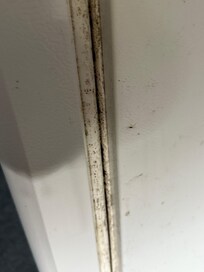 Refrigerator in garage/playroom