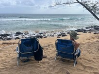 Beach chairs available at the condo