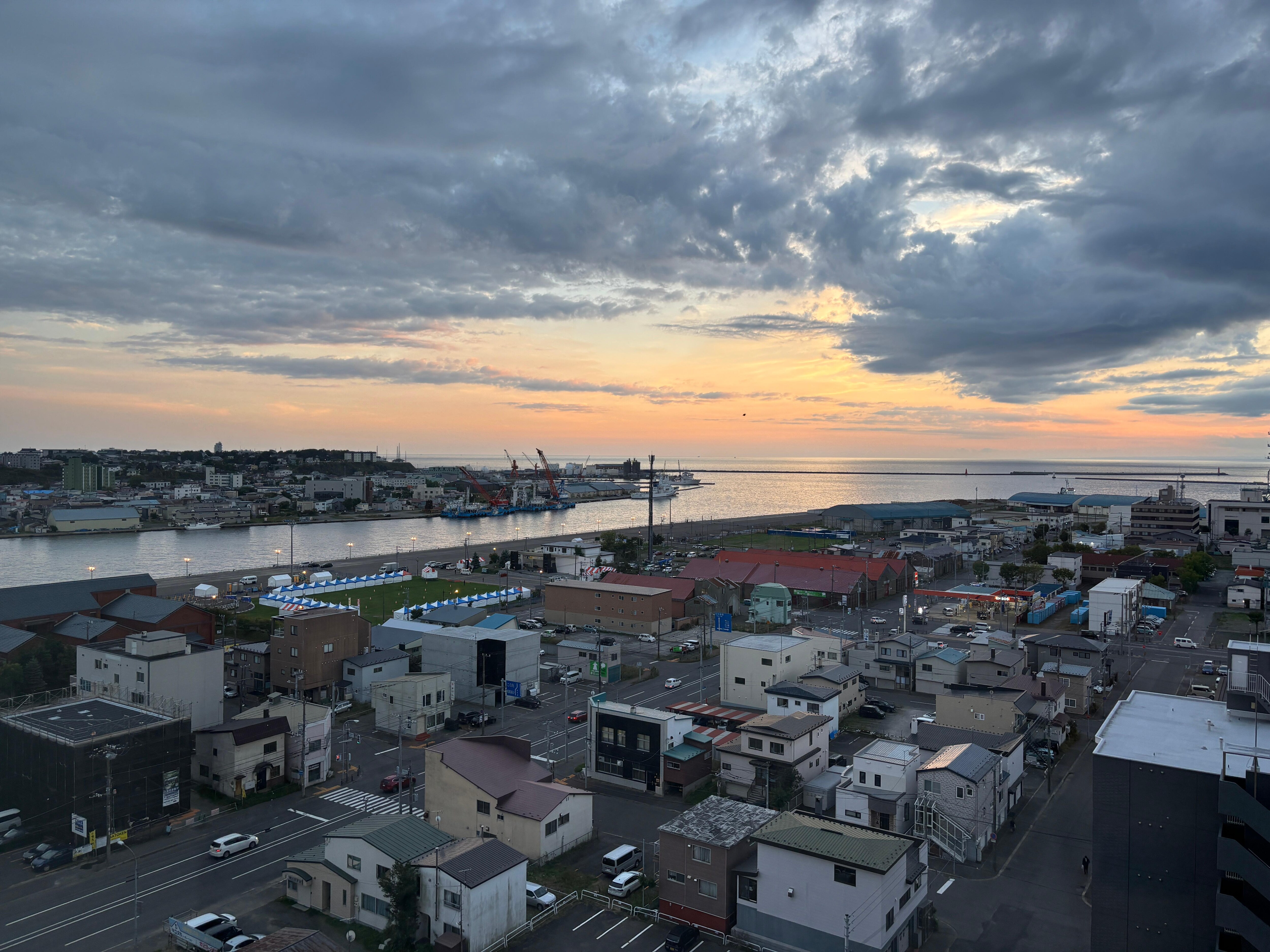 View of Kushiro River from the 12th floor.