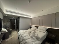 spacious king bed which was comfortable.