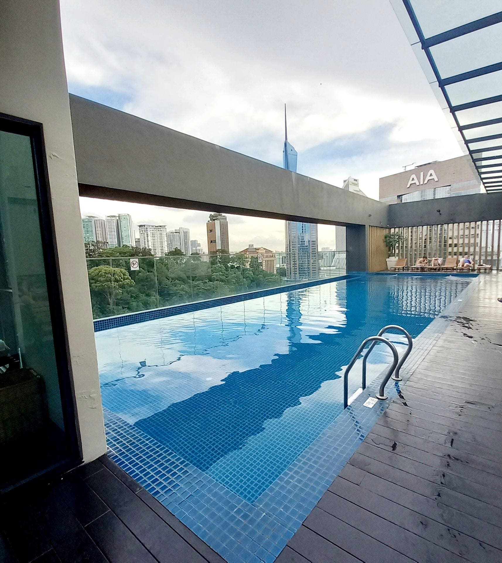 Rooftop pool. 