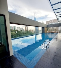 Rooftop pool.