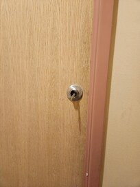 Door knob of the bathroom