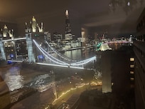 The view from my room. Great location for the hop on hop off bus