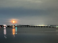 Moon rise on the balcony