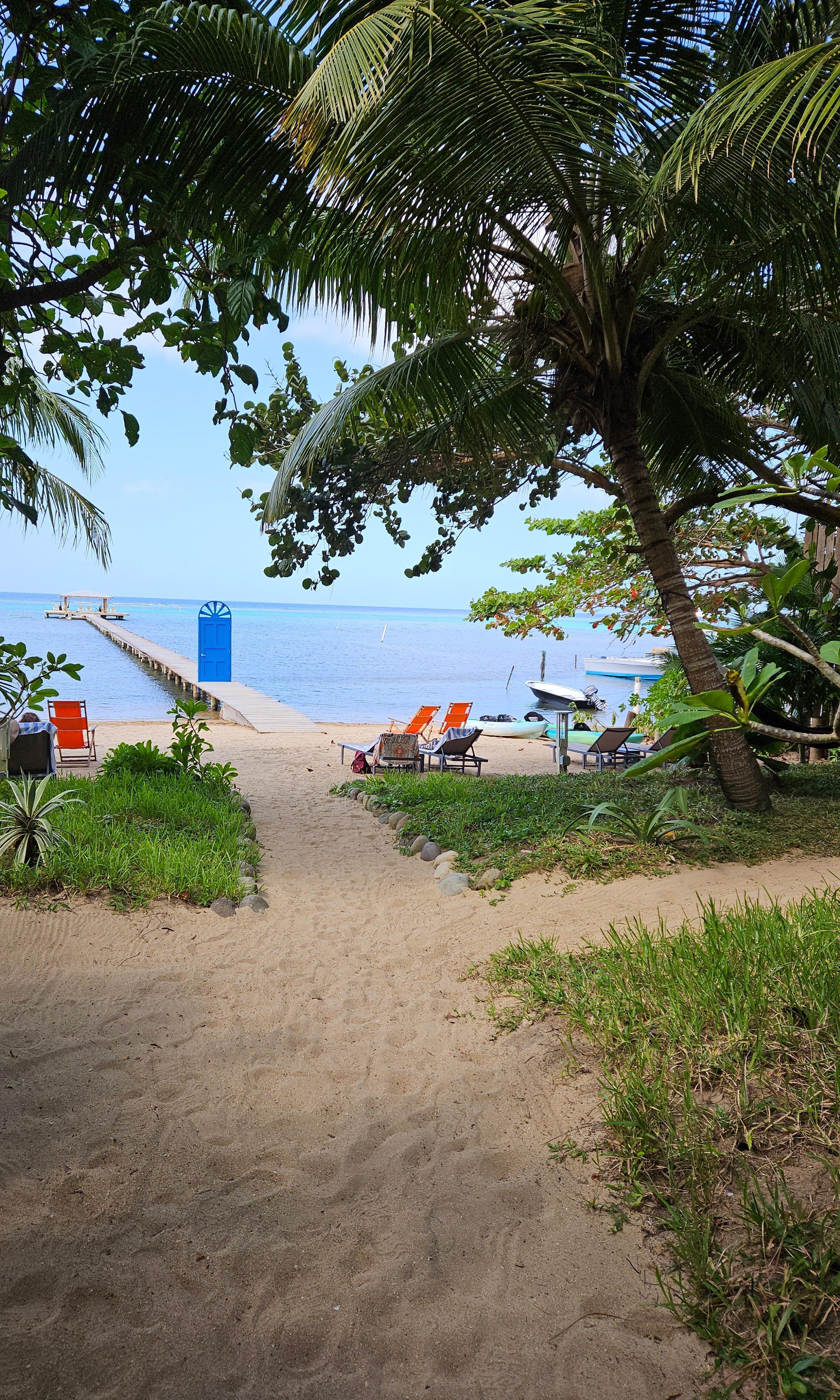 View from pathway next to our cabana.