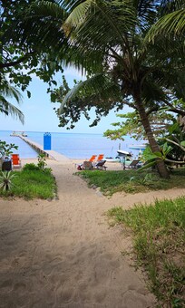 View from pathway next to our cabana.